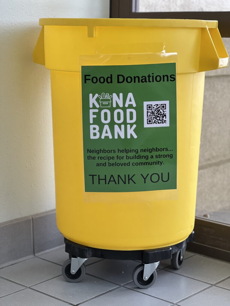 Kuna Food Bank Yellow Food Collection Bin