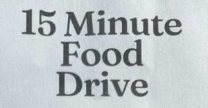 15 Minute Food Drive Featured Image