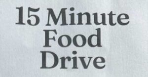 15 Minute Food Drive Featured Image